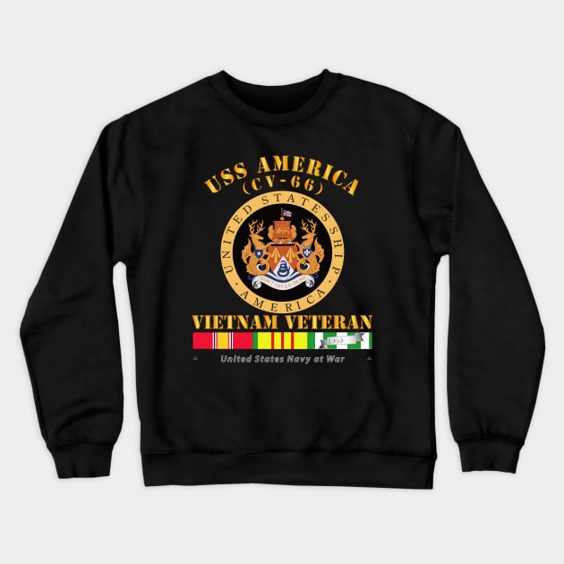 USS America (CV-66) - Vietnam Vet w VN SVC Crewneck Sweatshirt by twix123844